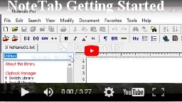 NoteTab Getting Started